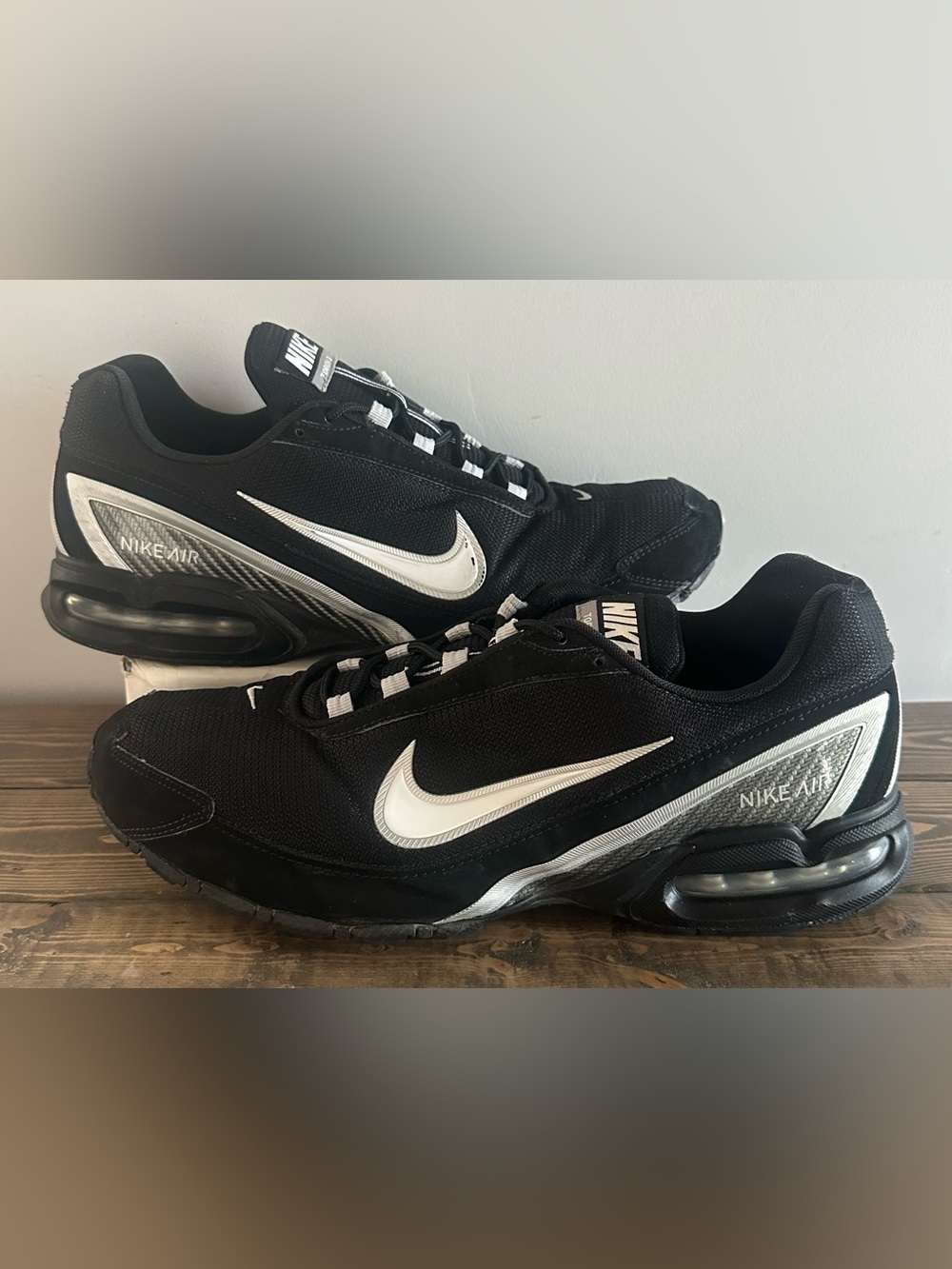 Nike Air Max Torch 3 Running Shoes 319116-011 Black, White, Silver Men’s Size 13